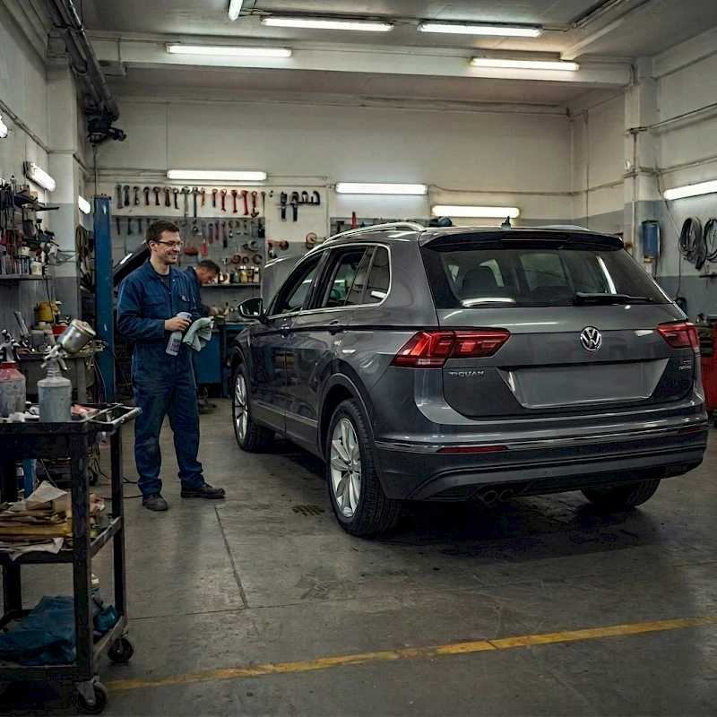 После — Volkswagen Tiguan &mdash; ремонт заднего крыла